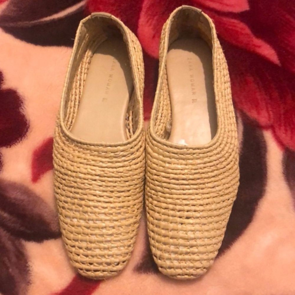 Zara woven flats